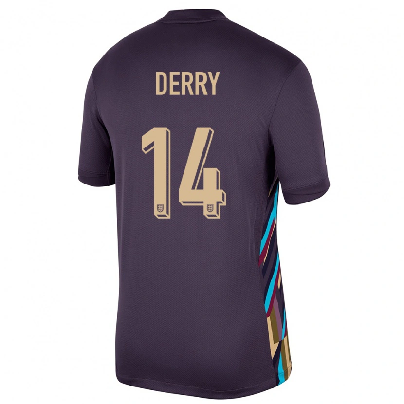 Danxen Hombre Camiseta Inglaterra Jesse Derry #14 Pasa Oscura 2ª Equipación 24-26 La Camisa