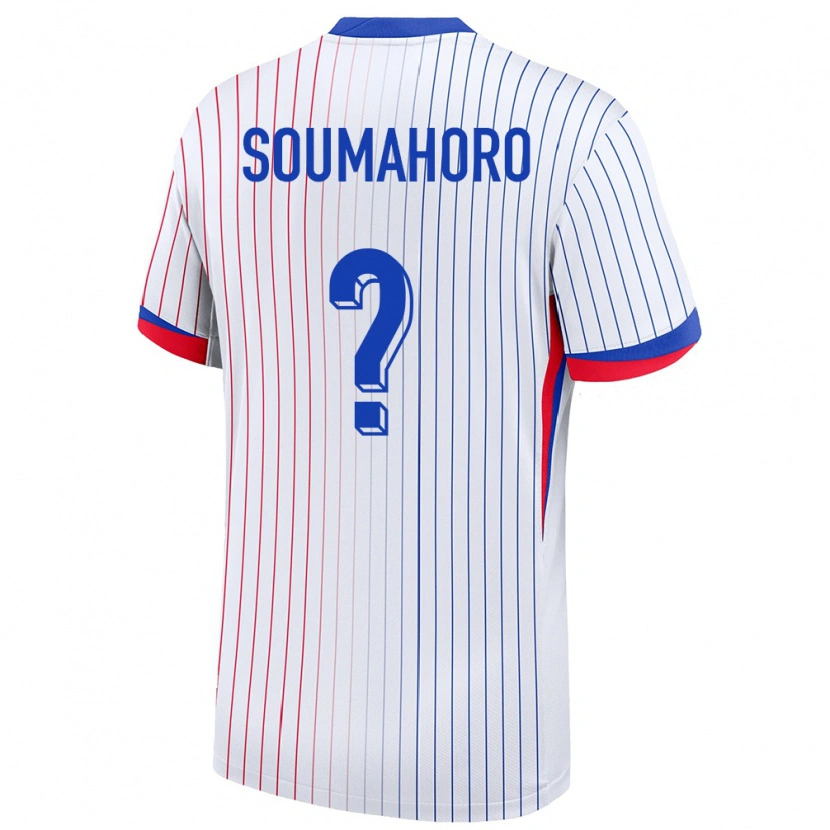 Danxen Hombre Camiseta Francia Aboubaka Soumahoro #0 Blanco 2ª Equipación 24-26 La Camisa
