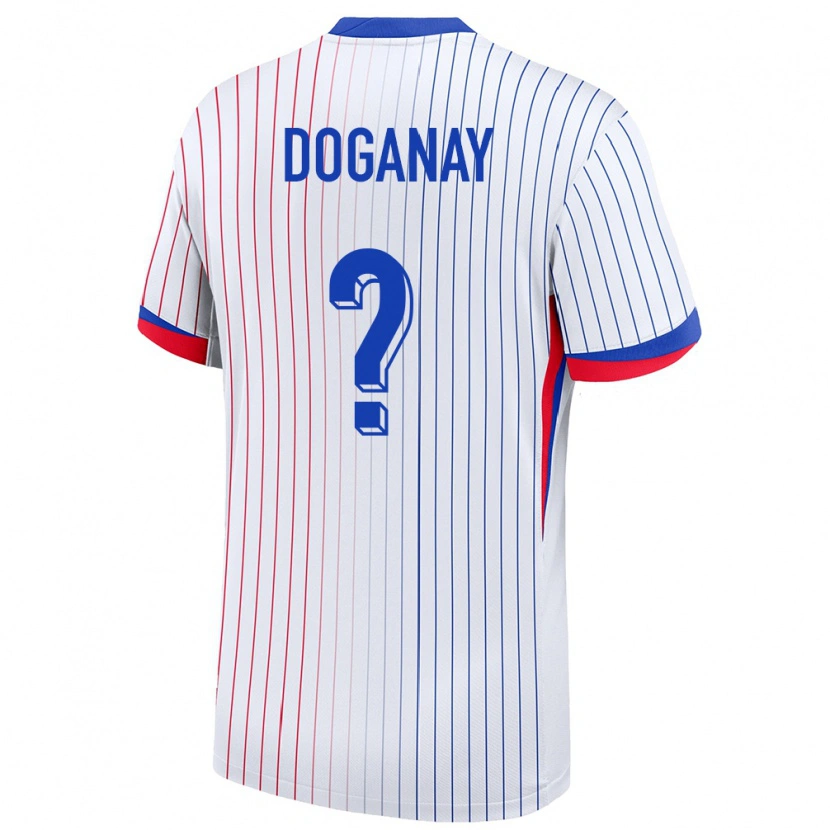 Danxen Hombre Camiseta Francia Kenan Doganay #0 Blanco 2ª Equipación 24-26 La Camisa