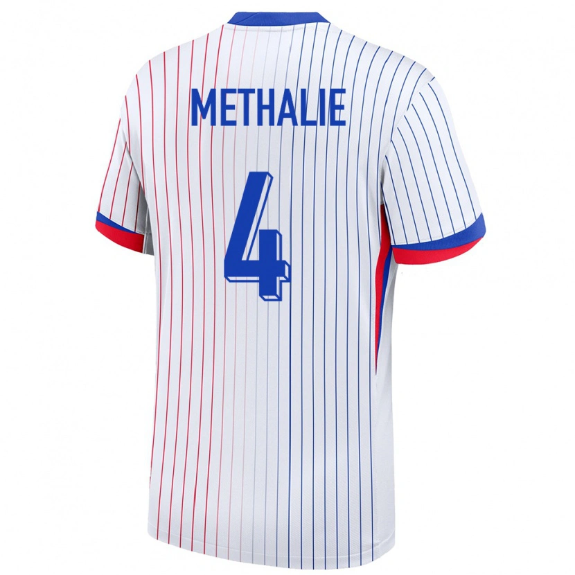 Danxen Hombre Camiseta Francia Dayann Methalie #4 Blanco 2ª Equipación 24-26 La Camisa
