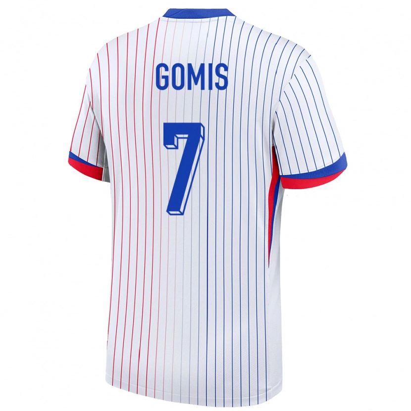 Danxen Hombre Camiseta Francia Tidiam Gomis #7 Blanco 2ª Equipación 24-26 La Camisa