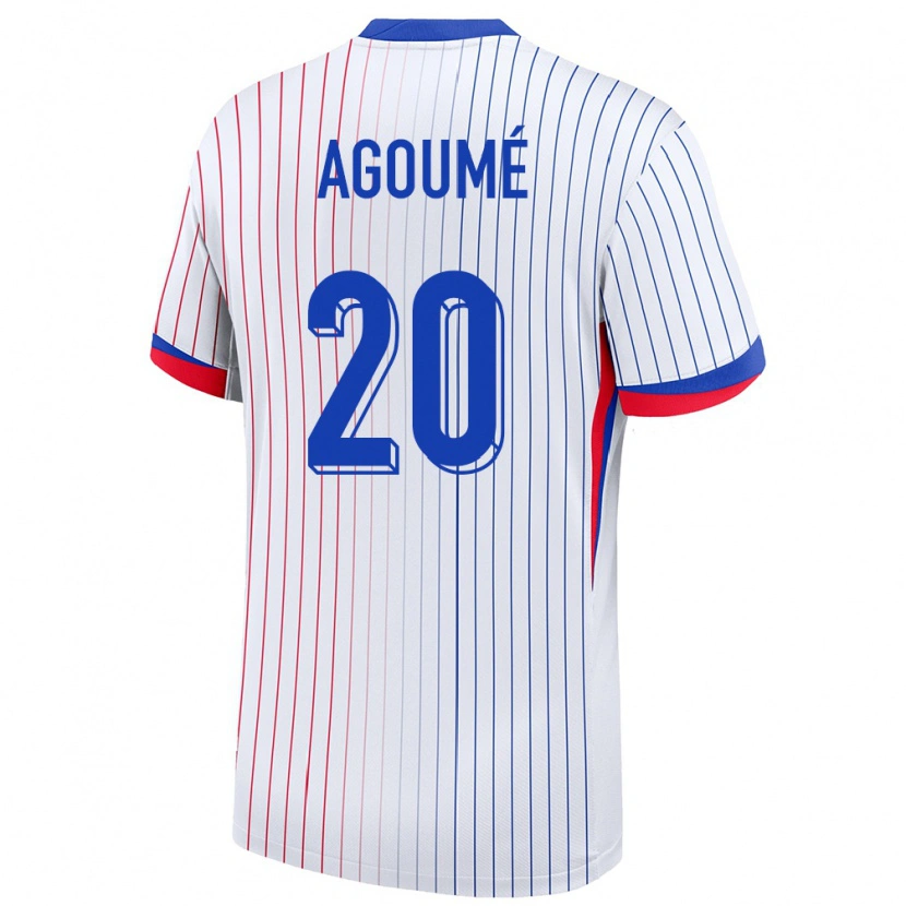 Danxen Hombre Camiseta Francia Lucien Agoumé #20 Blanco 2ª Equipación 24-26 La Camisa