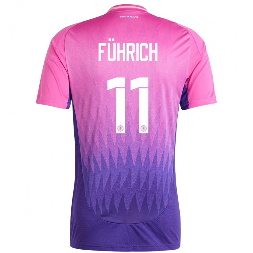 Danxen Hombre Camiseta Alemania Chris Führich #11 Rosado Morado 2ª Equipación 24-26 La Camisa