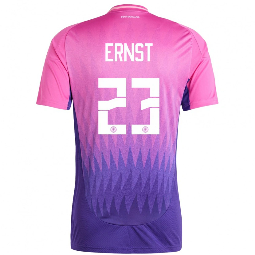 Danxen Hombre Camiseta Alemania Tjark Ernst #23 Rosado Morado 2ª Equipación 24-26 La Camisa