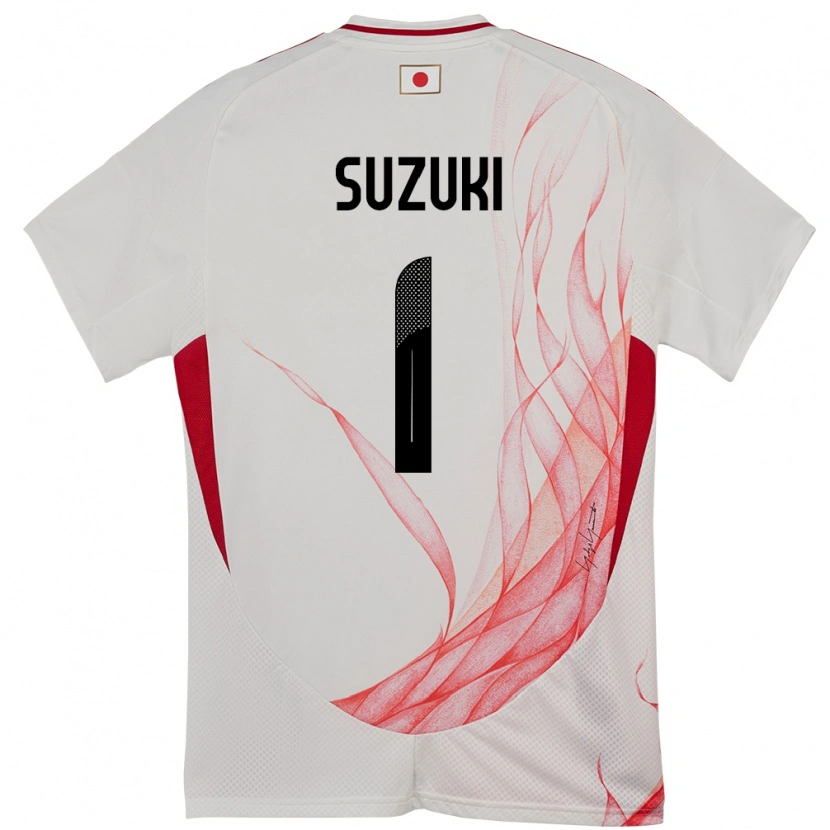 Danxen Hombre Camiseta Japón Zion Suzuki #1 Blanco 2ª Equipación 24-26 La Camisa