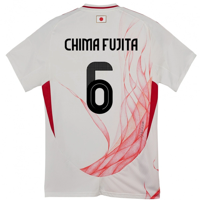 Danxen Hombre Camiseta Japón Joel Chima Fujita #6 Blanco 2ª Equipación 24-26 La Camisa