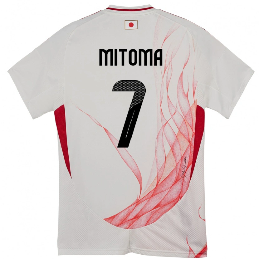 Danxen Hombre Camiseta Japón Kaoru Mitoma #7 Blanco 2ª Equipación 24-26 La Camisa