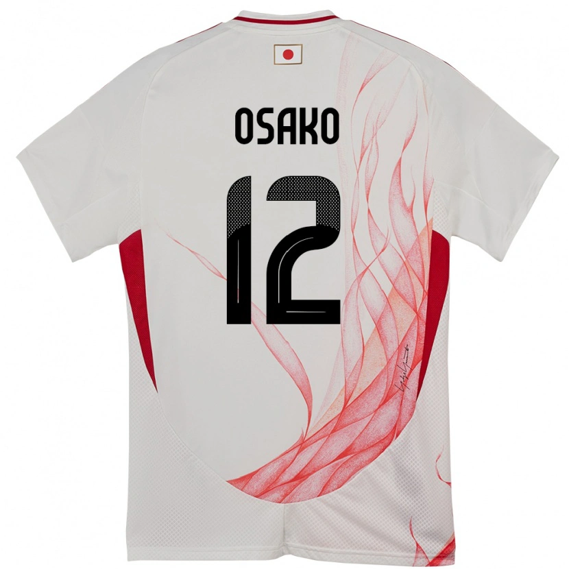 Danxen Hombre Camiseta Japón Keisuke Osako #12 Blanco 2ª Equipación 24-26 La Camisa