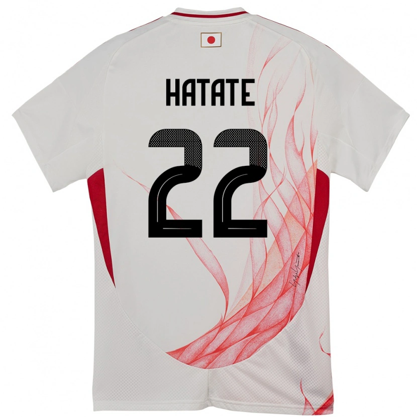 Danxen Hombre Camiseta Japón Reo Hatate #22 Blanco 2ª Equipación 24-26 La Camisa