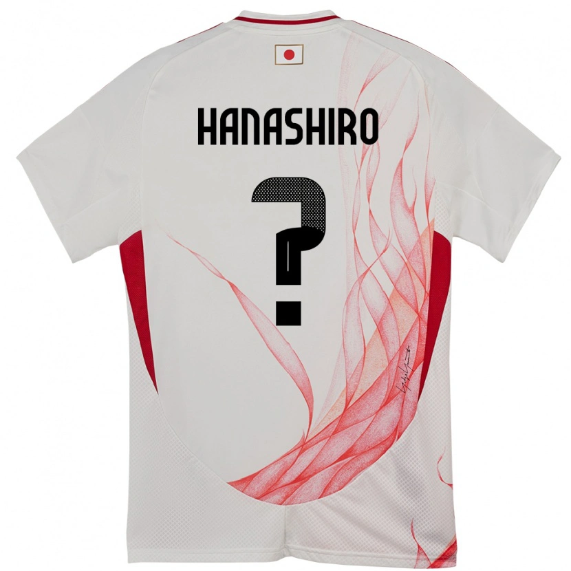 Danxen Hombre Camiseta Japón Rinto Hanashiro #0 Blanco 2ª Equipación 24-26 La Camisa
