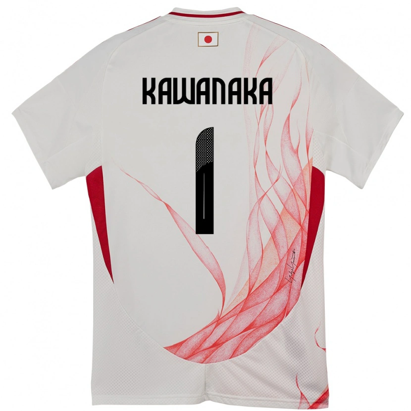Danxen Hombre Camiseta Japón Aoto Kawanaka #1 Blanco 2ª Equipación 24-26 La Camisa