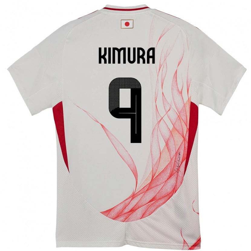 Danxen Hombre Camiseta Japón Yudai Kimura #9 Blanco 2ª Equipación 24-26 La Camisa