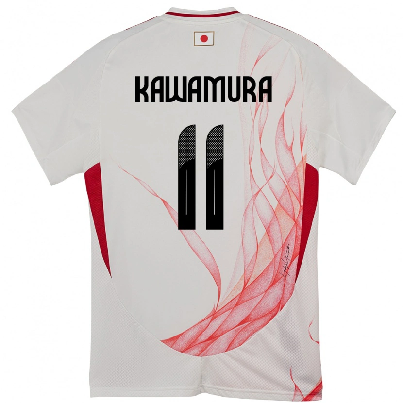 Danxen Hombre Camiseta Japón Gakuto Kawamura #11 Blanco 2ª Equipación 24-26 La Camisa