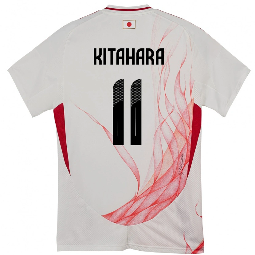 Danxen Hombre Camiseta Japón Maki Kitahara #11 Blanco 2ª Equipación 24-26 La Camisa