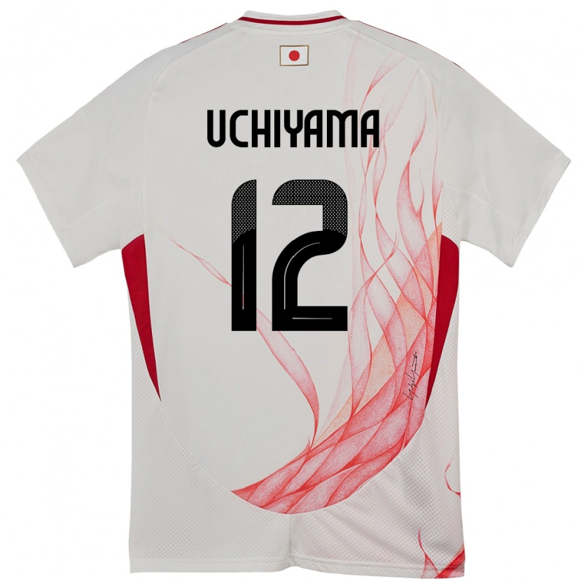 Danxen Hombre Camiseta Japón Shota Uchiyama #12 Blanco 2ª Equipación 24-26 La Camisa