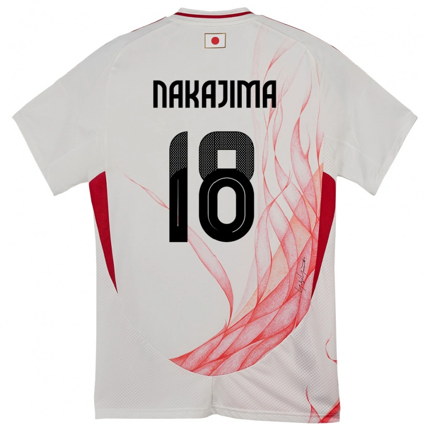 Danxen Hombre Camiseta Japón Yotaro Nakajima #18 Blanco 2ª Equipación 24-26 La Camisa
