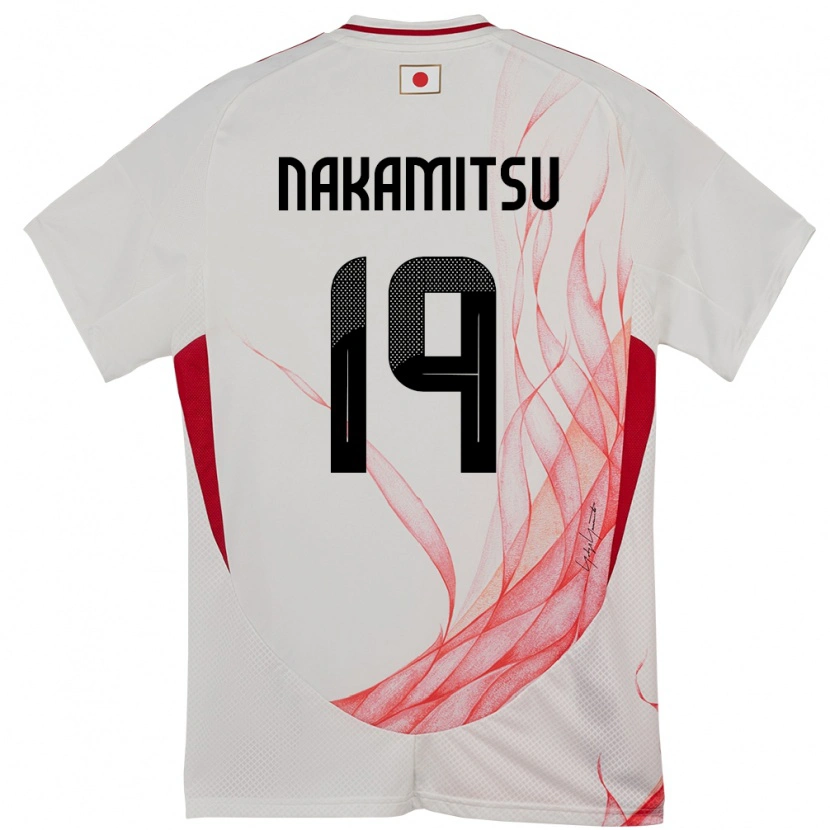 Danxen Hombre Camiseta Japón Kanata Nakamitsu #19 Blanco 2ª Equipación 24-26 La Camisa