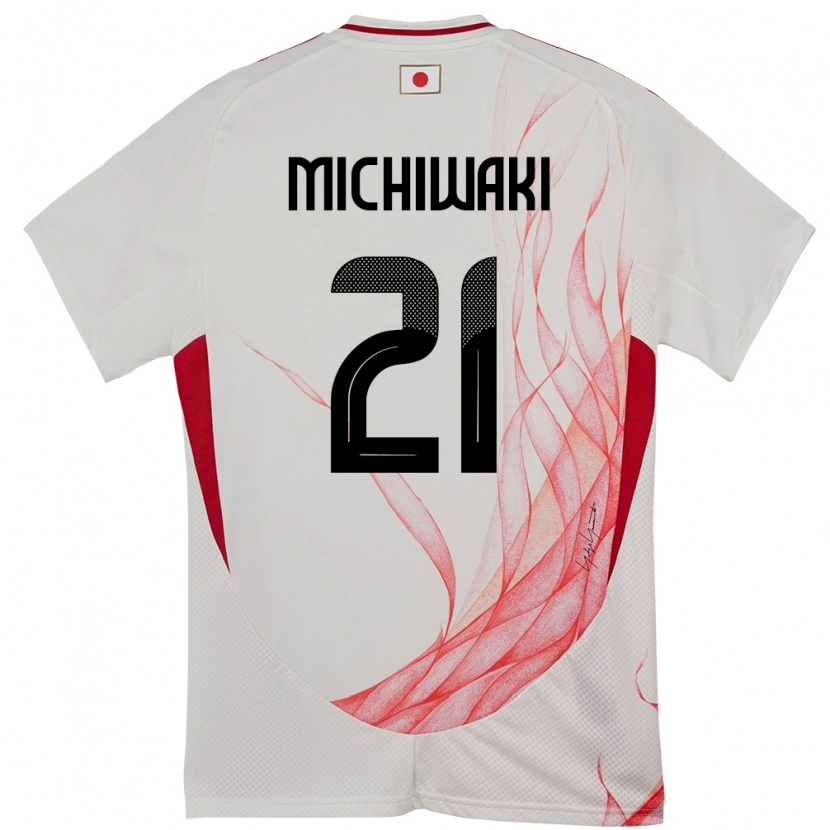 Danxen Hombre Camiseta Japón Yutaka Michiwaki #21 Blanco 2ª Equipación 24-26 La Camisa