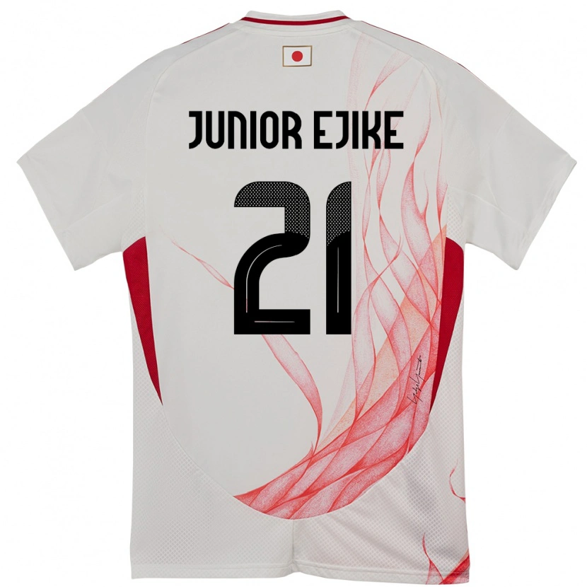 Danxen Hombre Camiseta Japón Ibuki Vincent Junior Ejike #21 Blanco 2ª Equipación 24-26 La Camisa