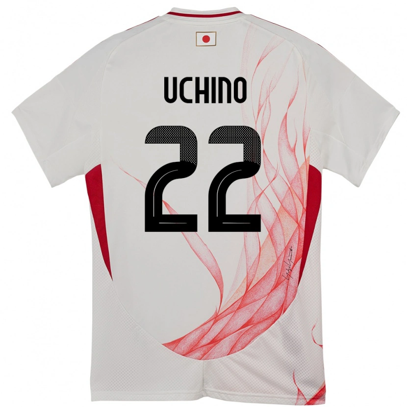 Danxen Hombre Camiseta Japón Takashi Uchino #22 Blanco 2ª Equipación 24-26 La Camisa