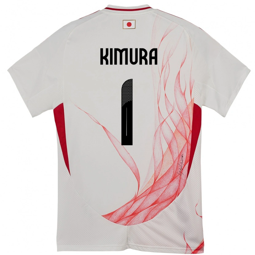 Danxen Hombre Camiseta Japón Ryoya Kimura #1 Blanco 2ª Equipación 24-26 La Camisa