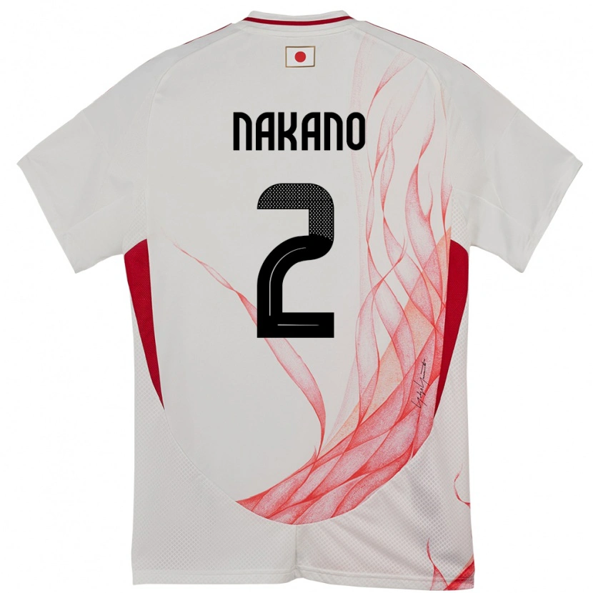 Danxen Hombre Camiseta Japón Shinya Nakano #2 Blanco 2ª Equipación 24-26 La Camisa