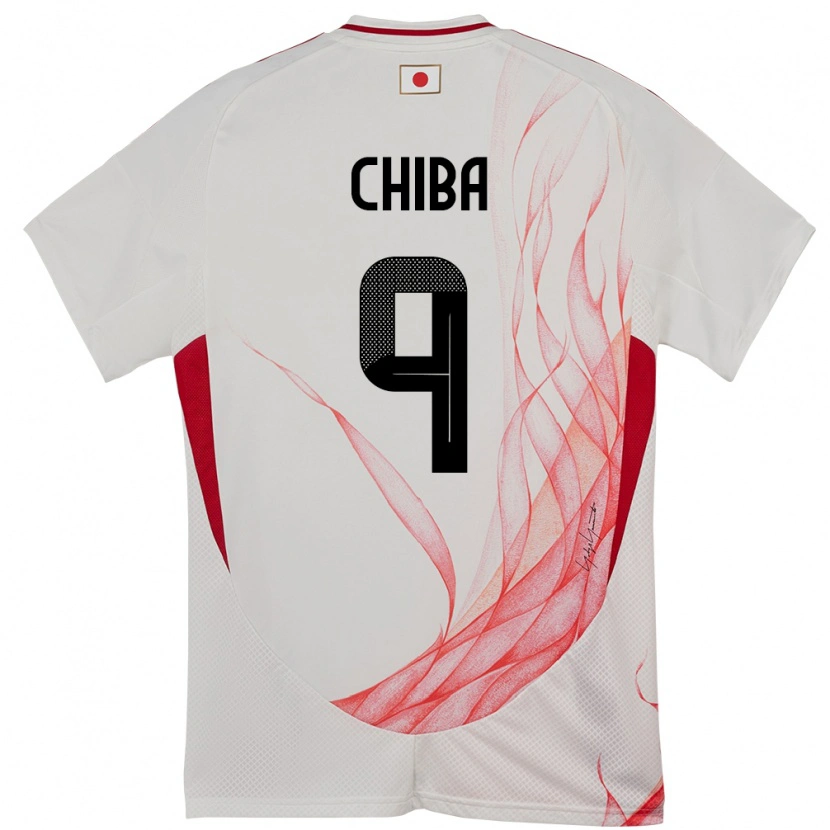 Danxen Hombre Camiseta Japón Kanta Chiba #9 Blanco 2ª Equipación 24-26 La Camisa