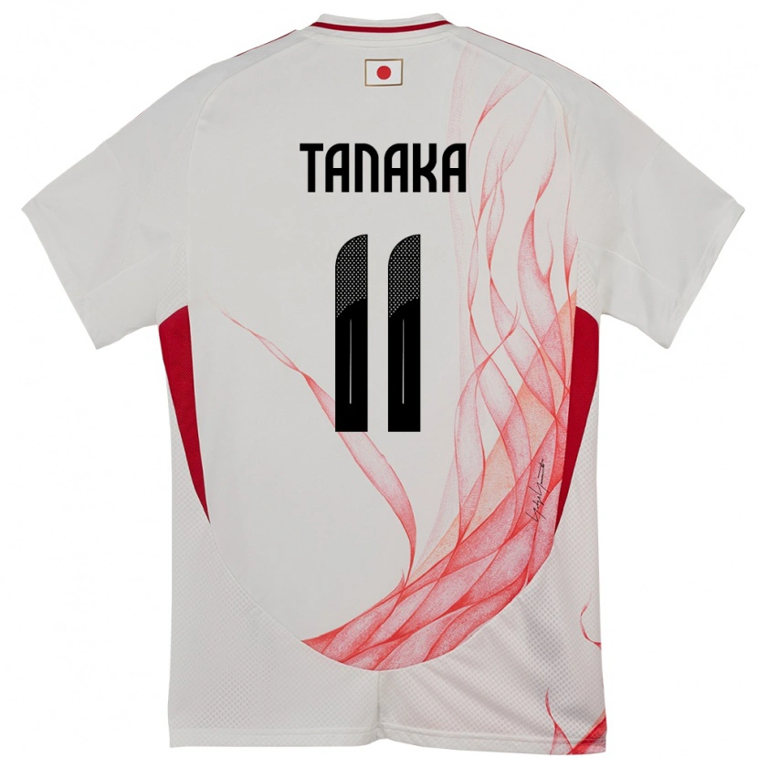 Danxen Hombre Camiseta Japón Mina Tanaka #11 Blanco 2ª Equipación 24-26 La Camisa