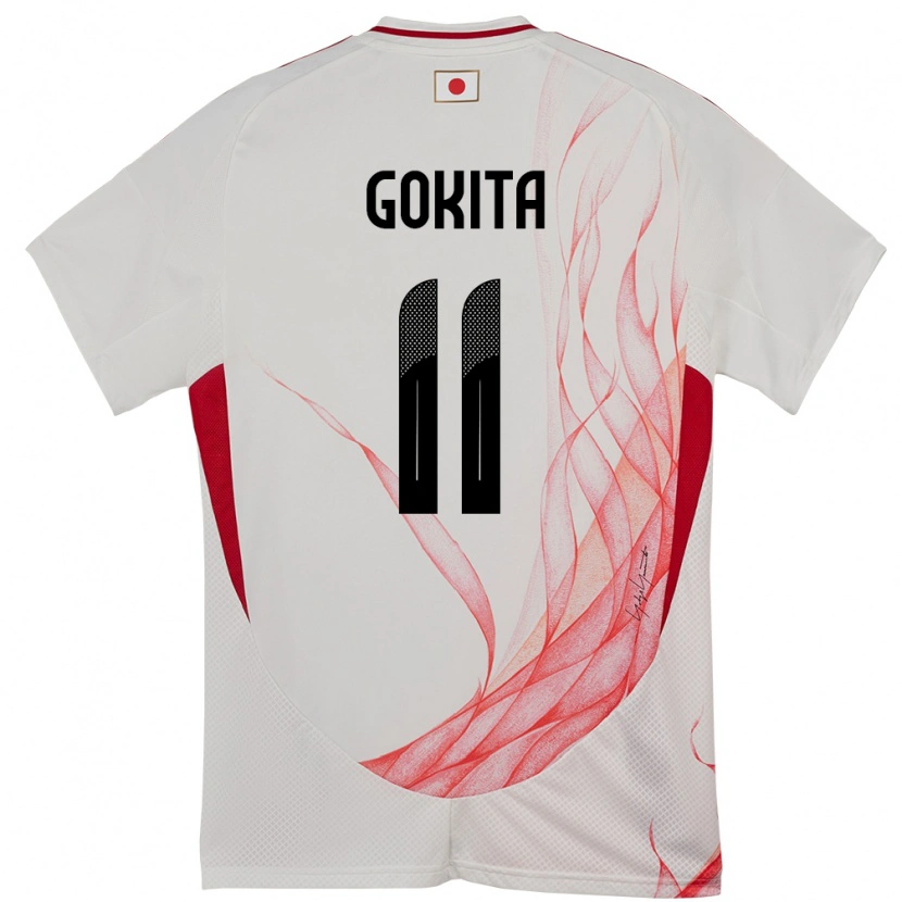 Danxen Hombre Camiseta Japón Kishin Gokita #11 Blanco 2ª Equipación 24-26 La Camisa