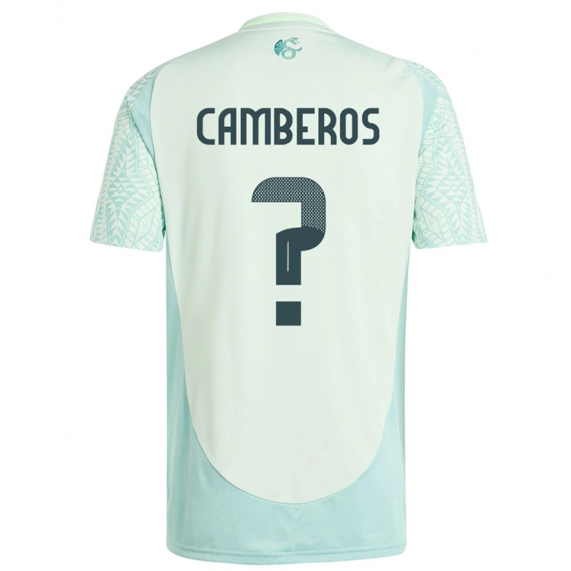 Danxen Hombre Camiseta México Hugo Camberos #0 Lino Verde 2ª Equipación 24-26 La Camisa