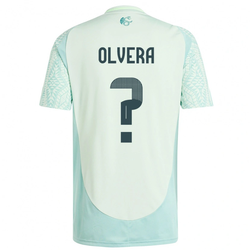 Danxen Hombre Camiseta México Ian Olvera #0 Lino Verde 2ª Equipación 24-26 La Camisa