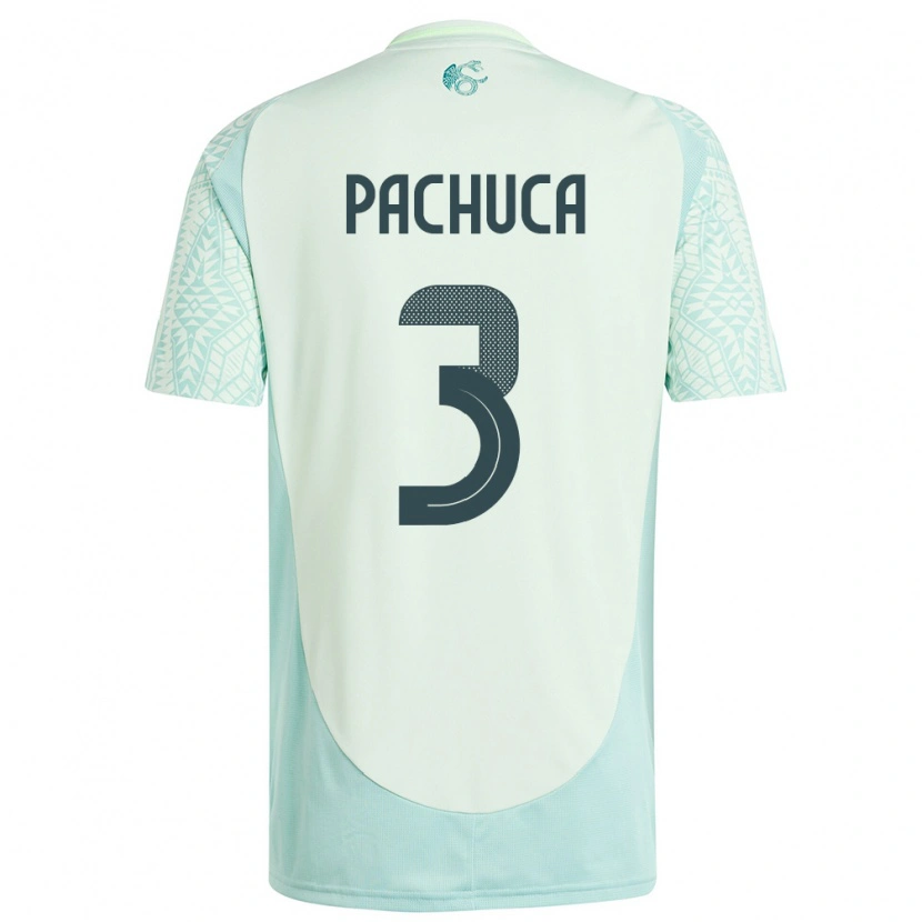 Danxen Hombre Camiseta México José Pachuca #3 Lino Verde 2ª Equipación 24-26 La Camisa