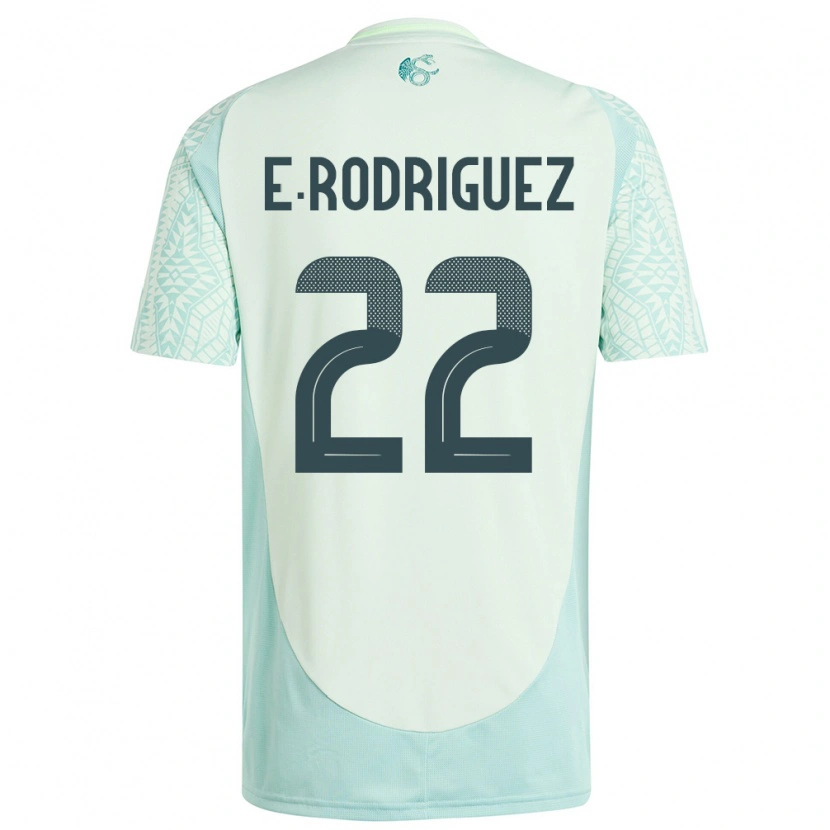 Danxen Hombre Camiseta México Emi Rodríguez #22 Lino Verde 2ª Equipación 24-26 La Camisa