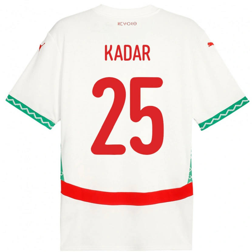 Danxen Hombre Camiseta Marruecos Nawfel-Abdelkader Kadar #25 Blanco 2ª Equipación 24-26 La Camisa