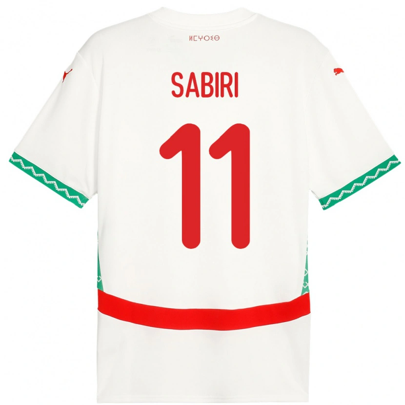 Danxen Hombre Camiseta Marruecos Abdelhamid Sabiri #11 Blanco 2ª Equipación 24-26 La Camisa