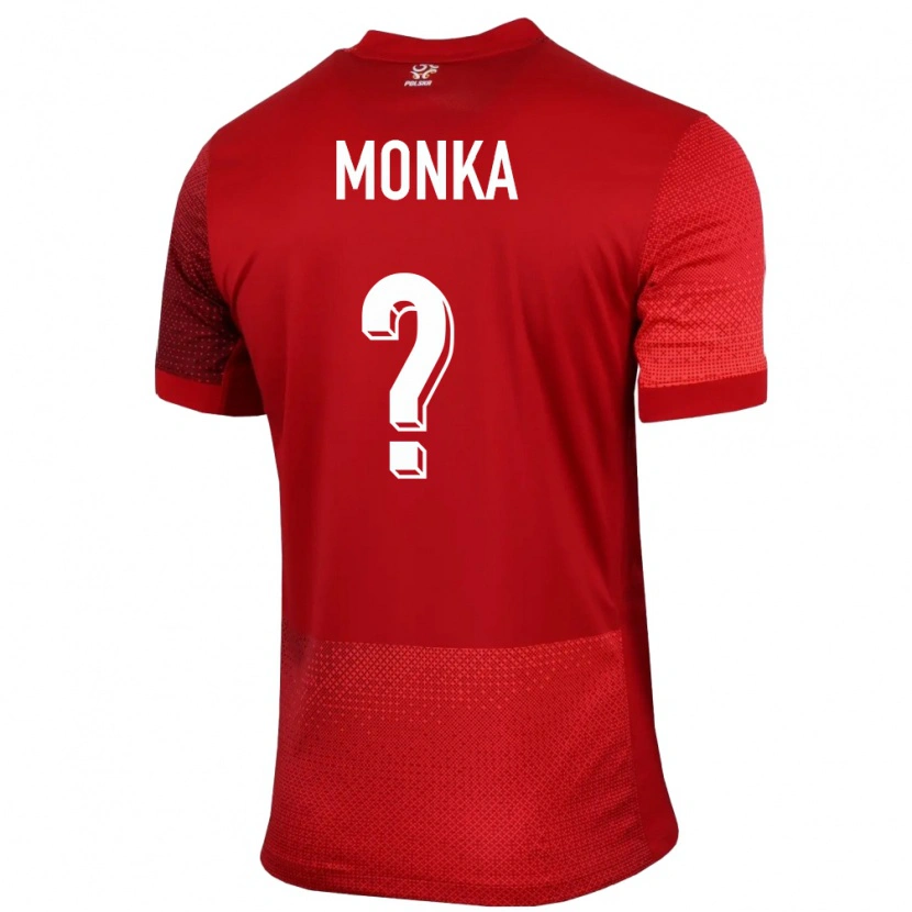 Danxen Hombre Camiseta Polonia Wojciech Monka #0 Rojo 2ª Equipación 24-26 La Camisa