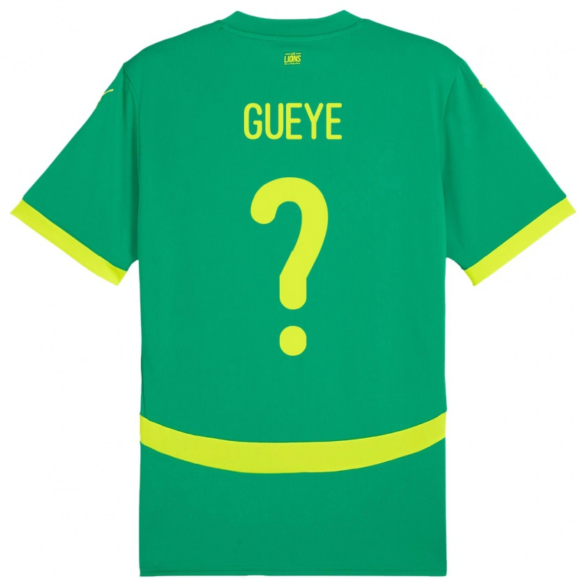 Danxen Hombre Camiseta Senegal Libasse Gueye #0 Verde 2ª Equipación 24-26 La Camisa
