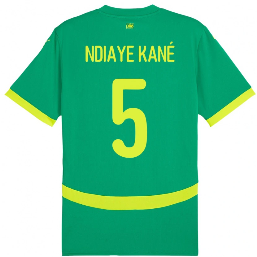 Danxen Hombre Camiseta Senegal Ndeye Ndiaye Kane #5 Verde 2ª Equipación 24-26 La Camisa