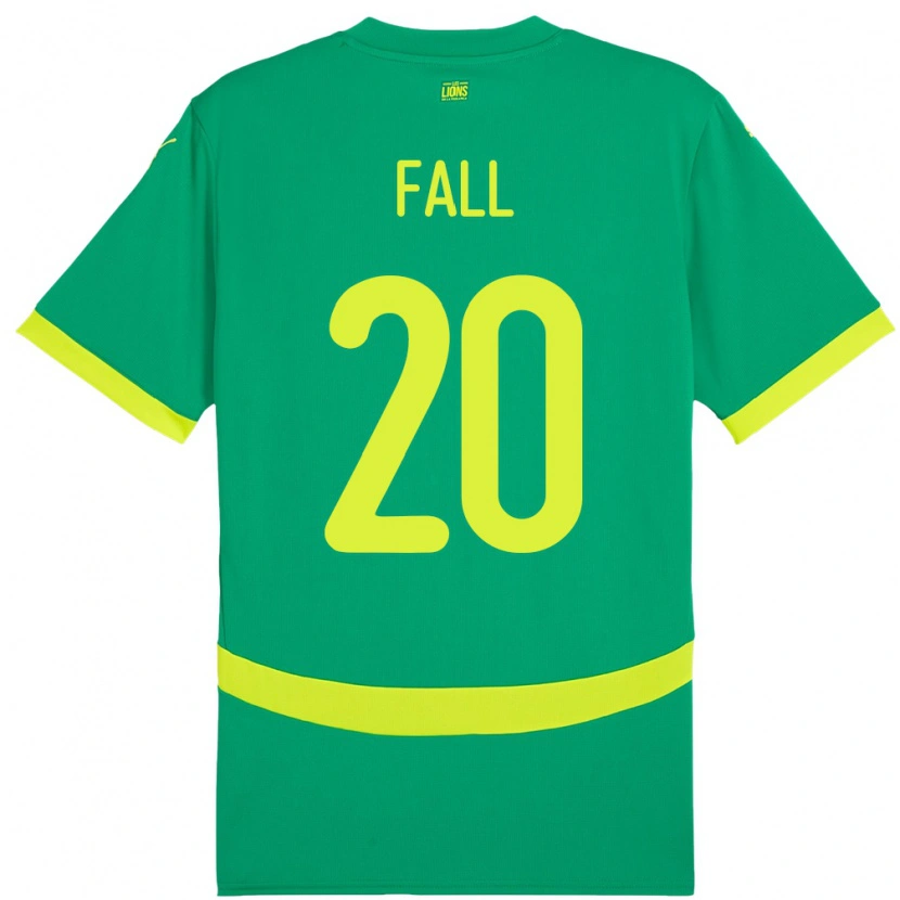 Danxen Hombre Camiseta Senegal Korka Fall #20 Verde 2ª Equipación 24-26 La Camisa