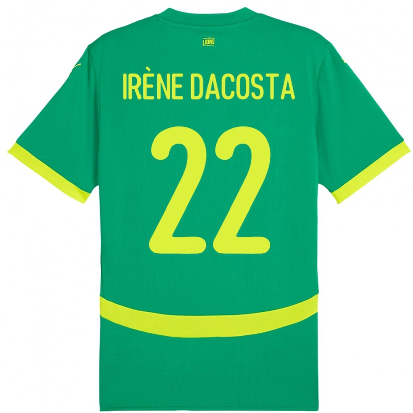 Danxen Hombre Camiseta Senegal Gladys Irene Dacosta #22 Verde 2ª Equipación 24-26 La Camisa