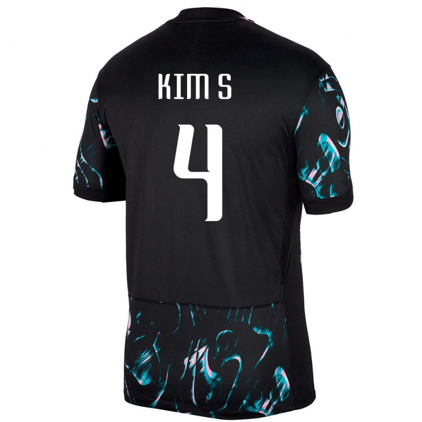 Danxen Hombre Camiseta Corea Del Sur Sean Kim #4 Negro 2ª Equipación 24-26 La Camisa