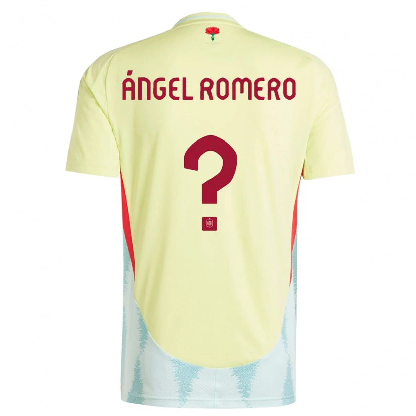 Danxen Hombre Camiseta España Miguel Ángel Romero #0 Amarillo 2ª Equipación 24-26 La Camisa