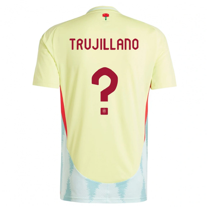 Danxen Hombre Camiseta España Guillermo Trujillano #0 Amarillo 2ª Equipación 24-26 La Camisa