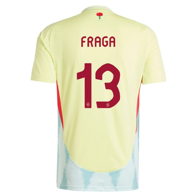 Danxen Hombre Camiseta España Aitor Fraga #13 Amarillo 2ª Equipación 24-26 La Camisa