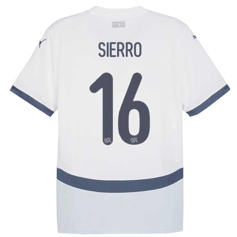 Danxen Hombre Camiseta Suiza Vincent Sierro #16 Blanco 2ª Equipación 24-26 La Camisa