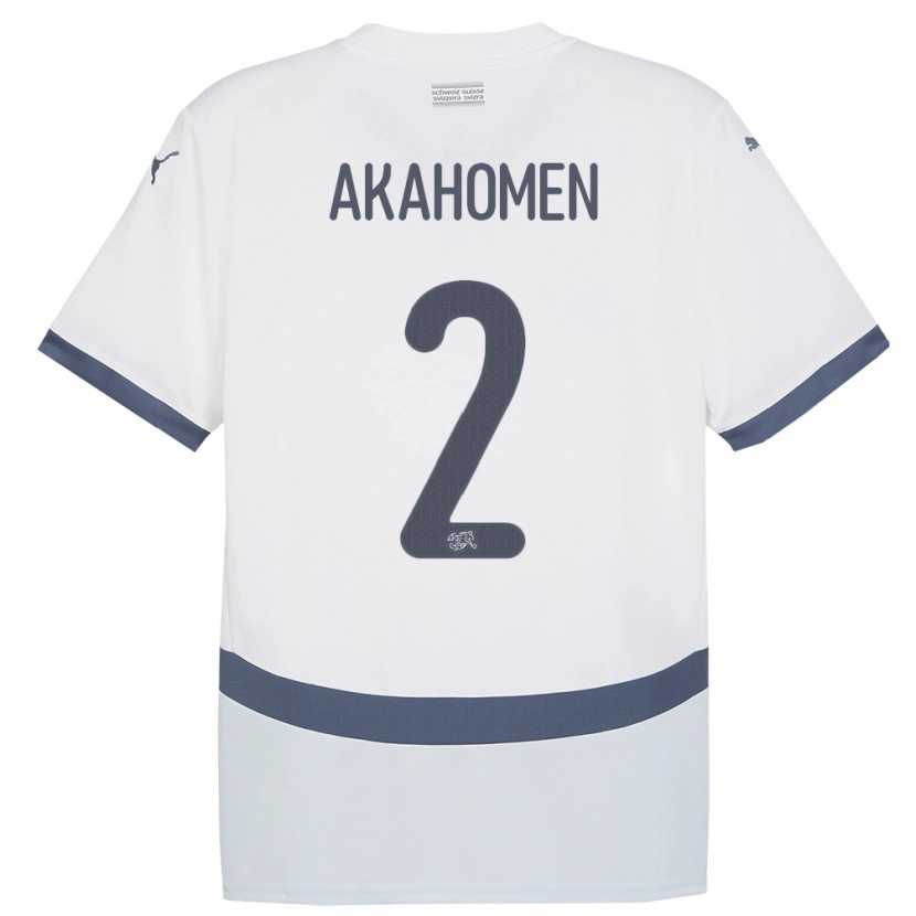Danxen Hombre Camiseta Suiza Marvin Akahomen #2 Blanco 2ª Equipación 24-26 La Camisa