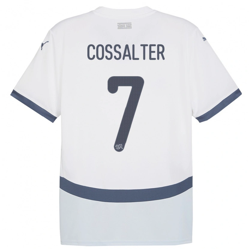 Danxen Hombre Camiseta Suiza Ivan Cossalter #7 Blanco 2ª Equipación 24-26 La Camisa