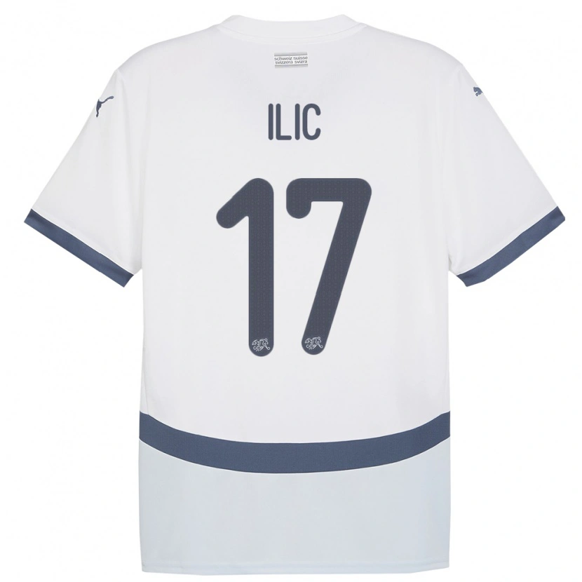Danxen Hombre Camiseta Suiza Adam Ilic #17 Blanco 2ª Equipación 24-26 La Camisa