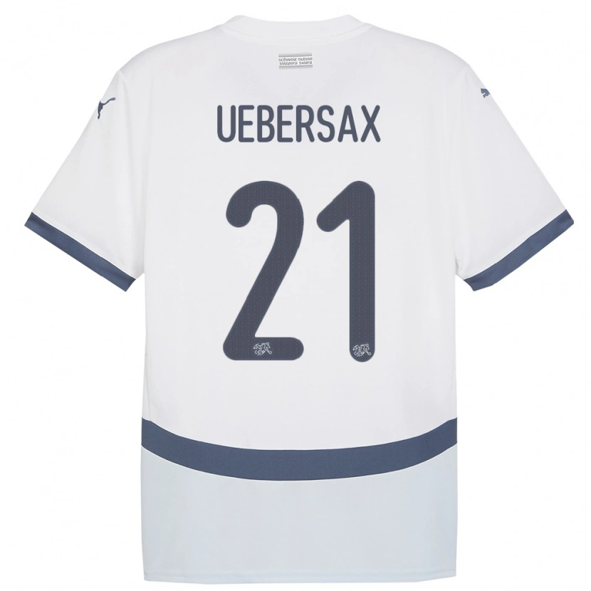 Danxen Hombre Camiseta Suiza Jan Uebersax #21 Blanco 2ª Equipación 24-26 La Camisa