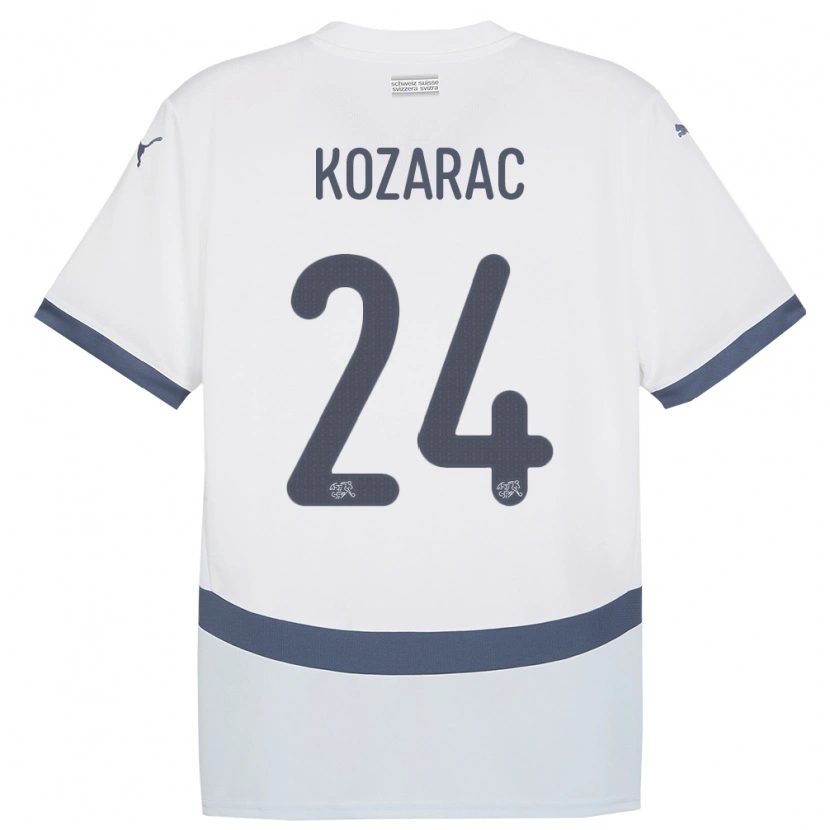 Danxen Hombre Camiseta Suiza Haris Kozarac #24 Blanco 2ª Equipación 24-26 La Camisa